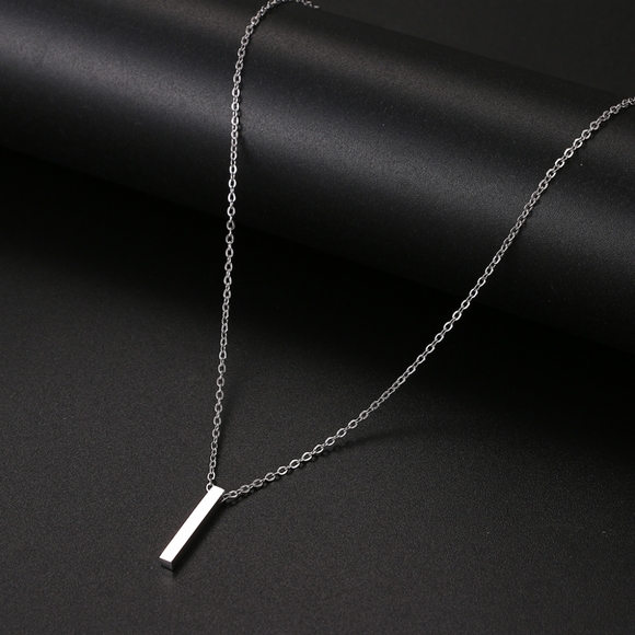 Minimalist Stainless Steel Pendant Necklace - Picture 2 of 2